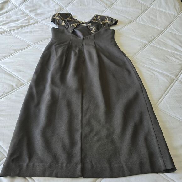 VTG Women's Plus Sz 14 Midi Formal Dress Beaded Slit Wimsigoth Elegance Holiday - Picture 9 of 16